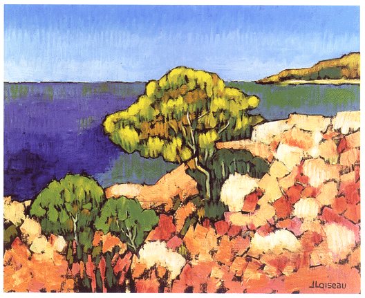 au cap Dramont- Jacques Loiseau, French Impressionist Painter