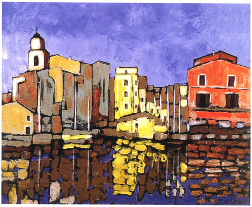 Quai à Martigues - Jacques Loiseau, French Impressionist Painter